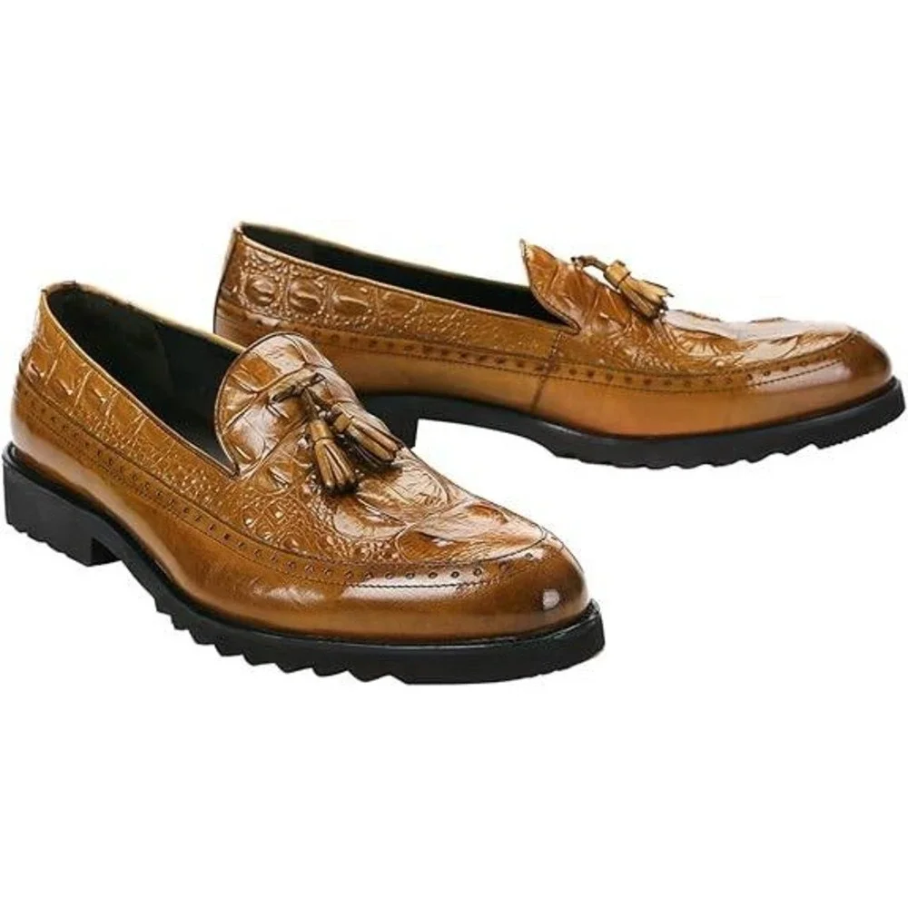 N/A brown print alligator